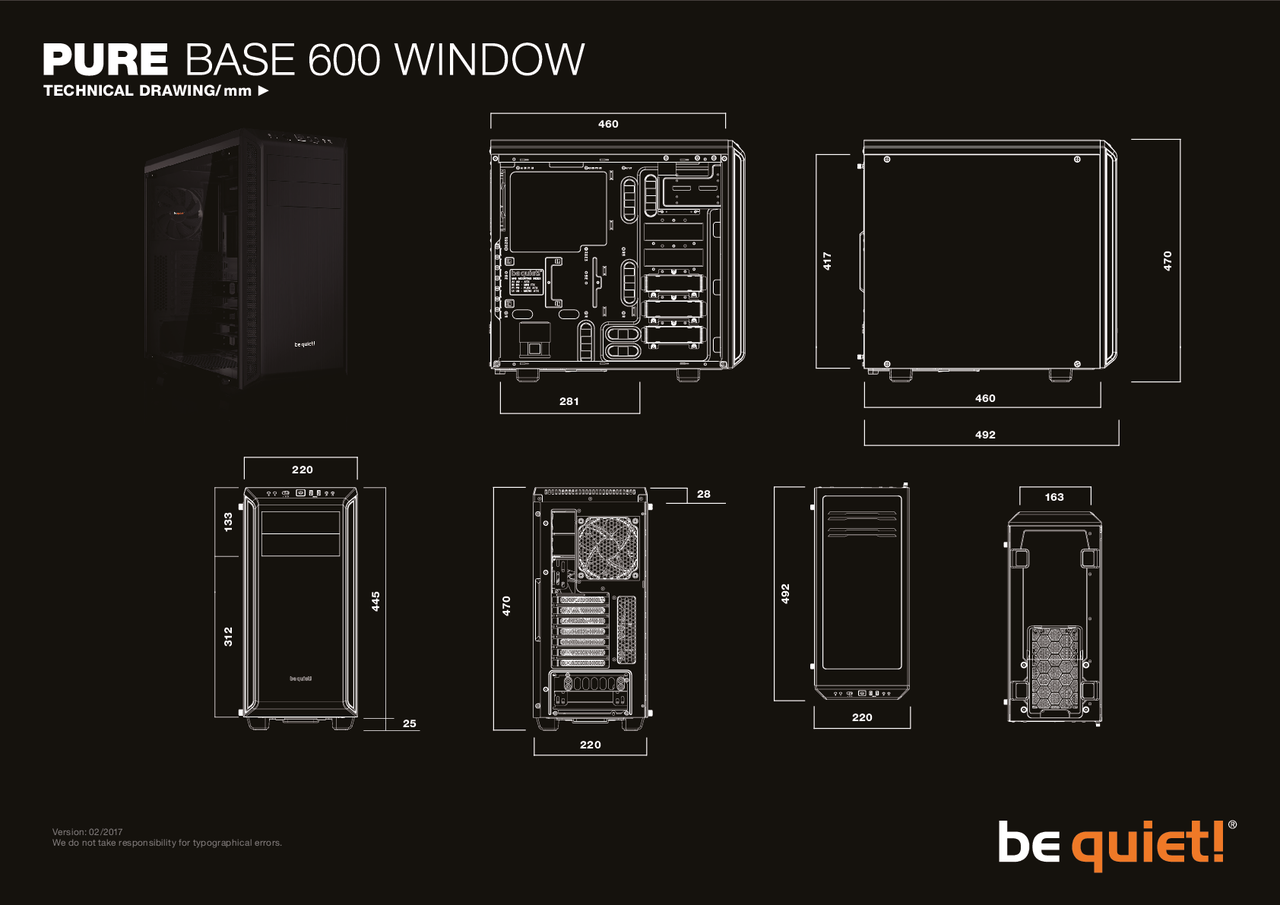 Boîtier PC Listan be quiet! Pure Base 600 Window - Tour - ATX - panneau  latéral fenêtré - pas d'alimentation (ATX / PS/2) - noir - USB/Audio