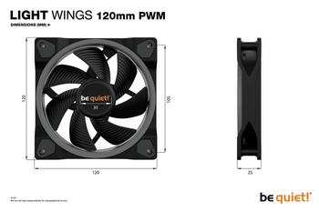 Be Quiet! Light Wings 120mm PWM ARGB - Ventilateur boîtier