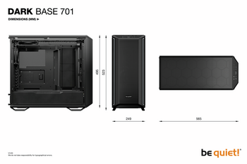 Boitier Moyen Tour ATX Be Quiet Dark Base 701 RGB avec panneau