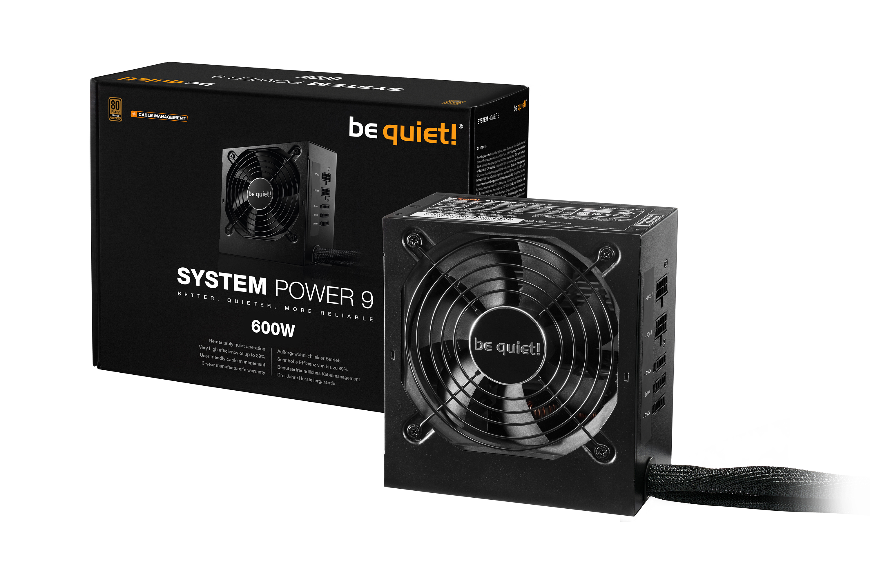 Netzteil be quiet System Power 9 600W Modular 80 Bronze