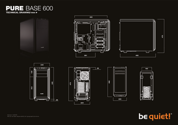 Boîtier PC Listan be quiet! Pure Base 600 Window - Tour - ATX - panneau  latéral fenêtré - pas d'alimentation (ATX / PS/2) - noir - USB/Audio
