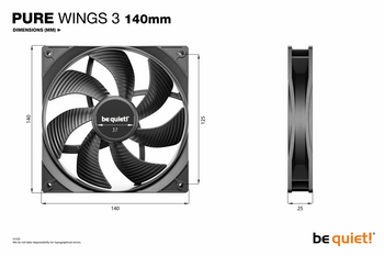 be quiet! Ventilateur PC Pure Wings 3 140 mm