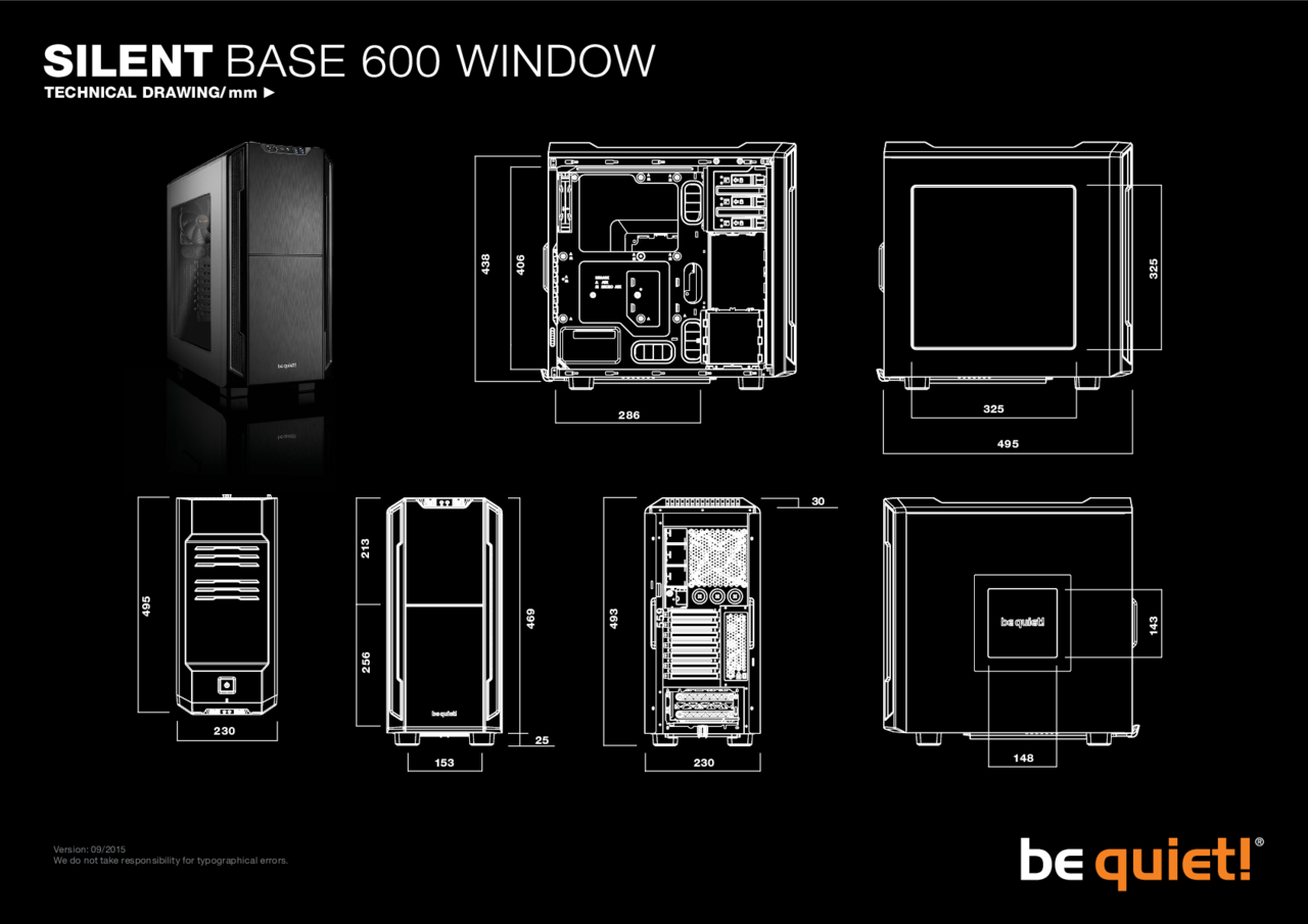 Boîtier PC Listan be quiet! Pure Base 600 Window - Tour - ATX - panneau  latéral fenêtré - pas d'alimentation (ATX / PS/2) - noir - USB/Audio