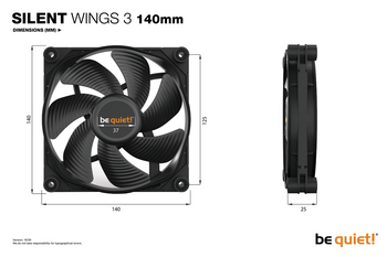 Be Quiet Ventilateur de boîtier SILENT WINGS 3 - PWM 140mm - Cdiscount  Informatique