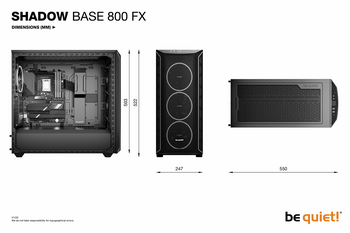 Boitier PC Gamer Be Quiet Shadow Base 800 Black (BGW60)