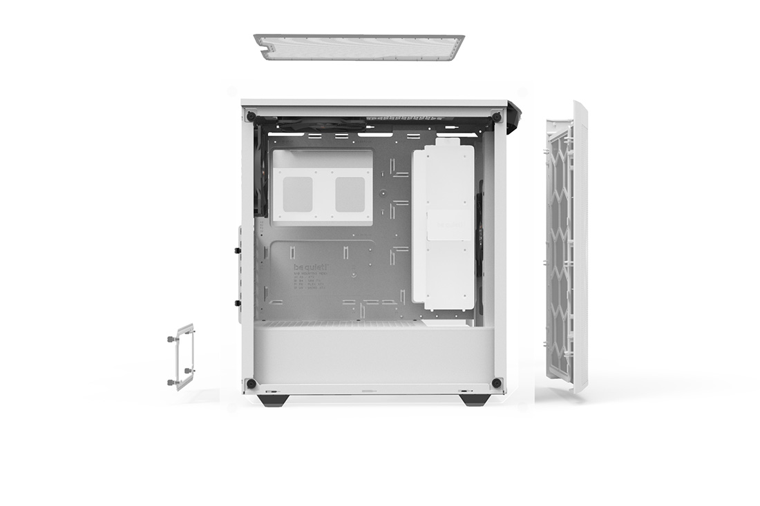 be quiet! Pure Base 500DX White, Mid Tower ATX case, ARGB, 3 pre-installed  Pure Wings 2, BGW38, tempered glass window 