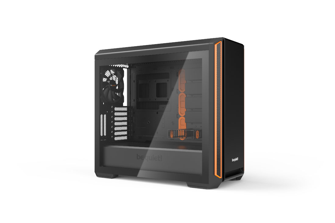 Silent Base 601 ORANGE Mid-Tower ATX Computer Case WINDOW Two 140mm be quiet